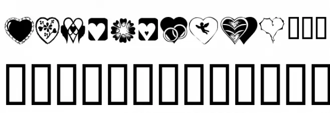 KR Heartiness Font LOWERCASE