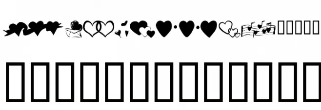 KR Hearts Along Schriftart Groß