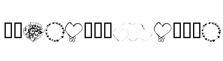 KR Hearts Galore  Free Fonts Download
