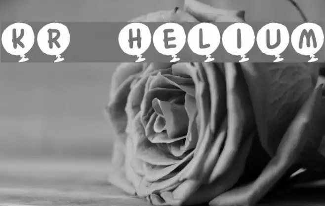 KR Helium Font examples