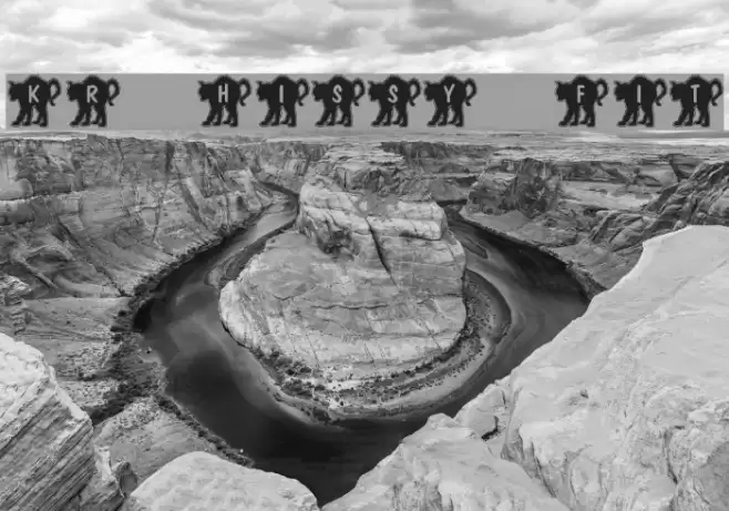 KR Hissy Fit Font examples