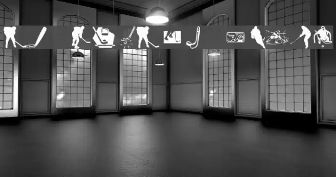 KR Hockey Dings Font examples