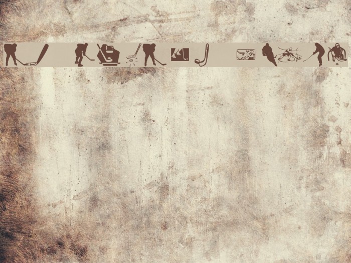 KR Hockey Dings Font examples