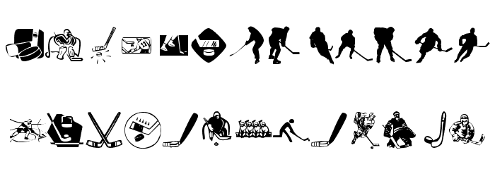 KR Hockey Dings Font LOWERCASE