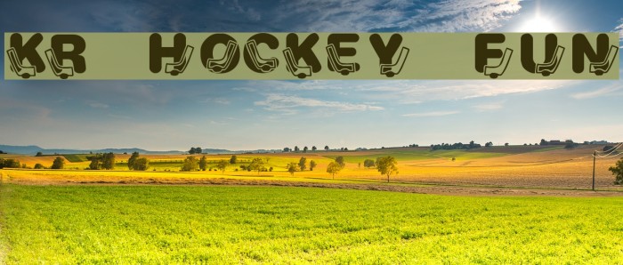 KR Hockey Fun Font examples