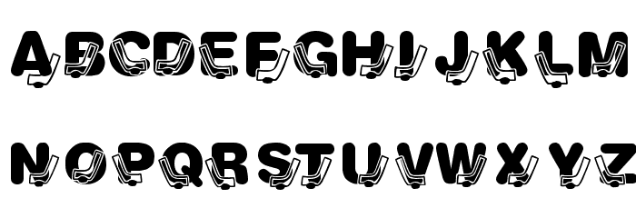 KR Hockey Fun Font LOWERCASE