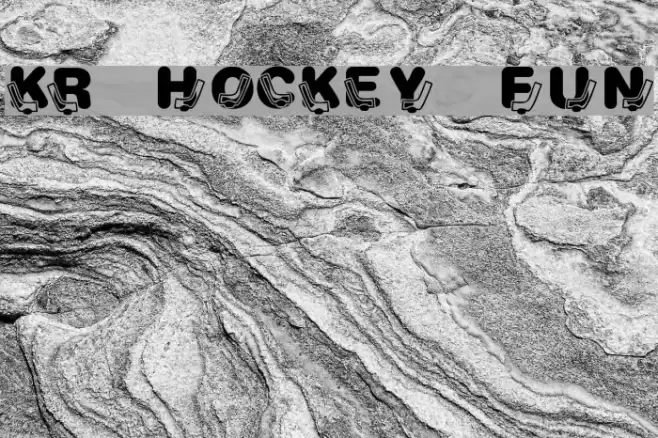 KR Hockey Fun Font examples