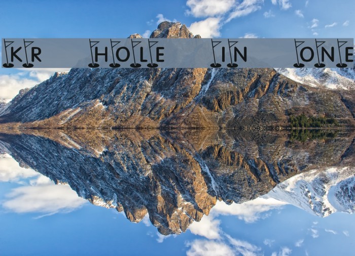 KR Hole In One! Font examples