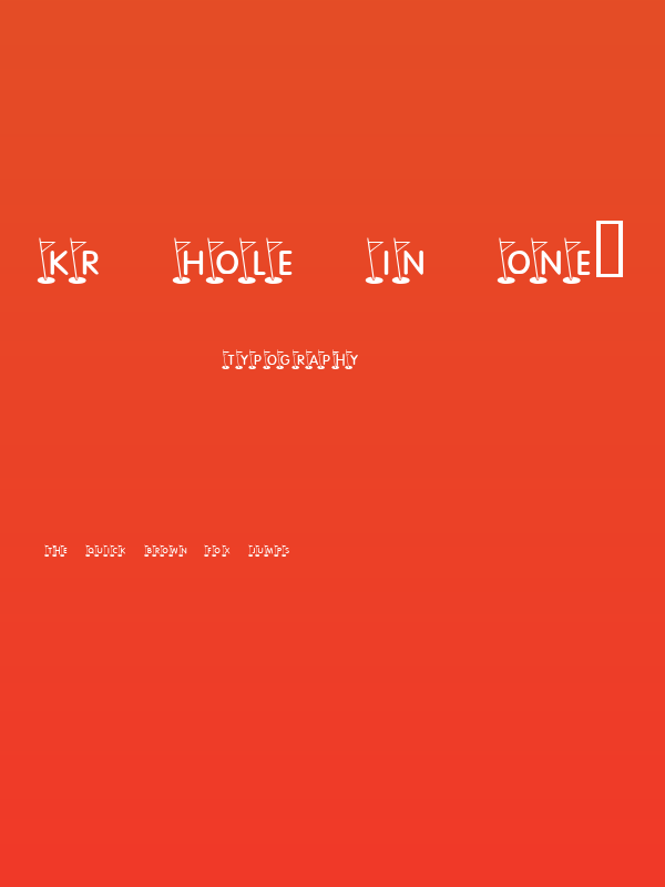 KR Hole In One! Poster