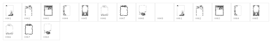 KR Holiday Frames 1 Character Map