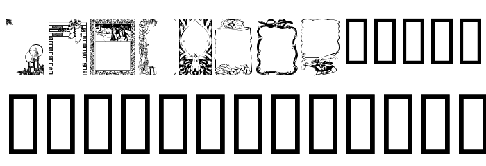 KR Holiday Frames 1 Font LOWERCASE
