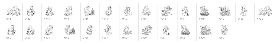 KR Holiday Teddies Three Character Map