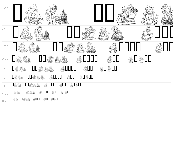 KR Holiday Teddies Three Waterfall