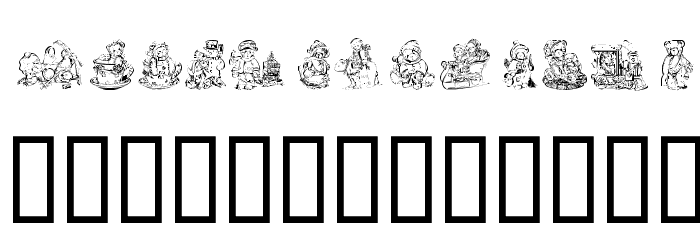 KR Holiday Teddies Three Font LOWERCASE