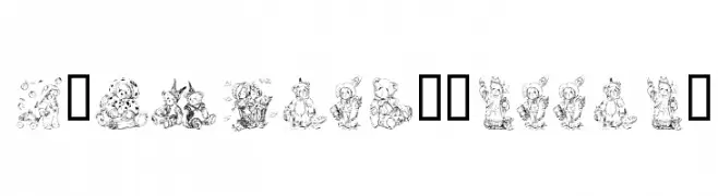 KR Holiday Teddies  Frei Schriftart Herunterladen