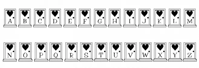 KR Home Is Where The Heart Is 字体 大写