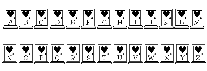 KR Home Is Where The Heart Is Font LOWERCASE