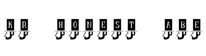 KR Honest Abe  フリーフォントのダウンロード