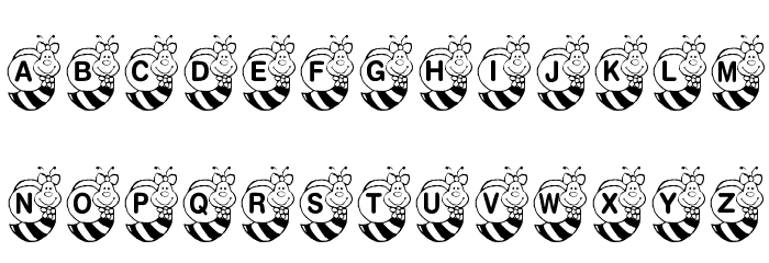 KR Hunnybee Schriftart Kleinbuchstaben