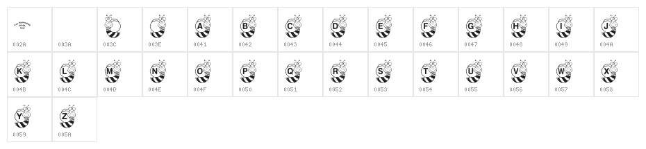 KR Hunnybee Character Map