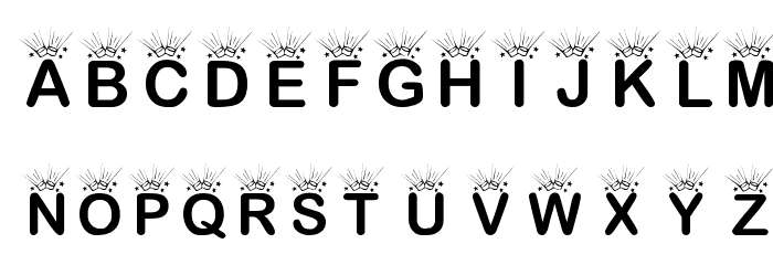 KR In The Spotlight! Font LOWERCASE