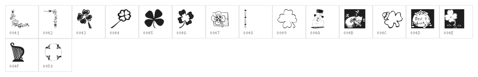 KR Irish Kat 3 Character Map