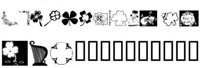 KR Irish Kat 3 Schriftart Kleinbuchstaben