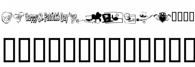 KR Irish Kat 5 Font OTHER CHARS