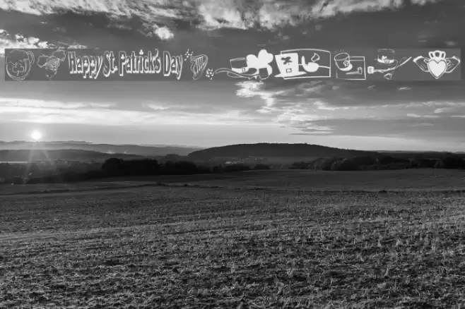 KR Irish Kat 5 Font examples