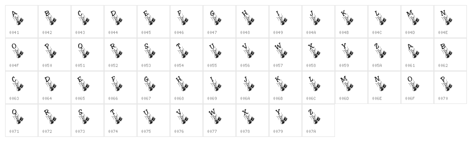 KR Jack In The Box Character Map