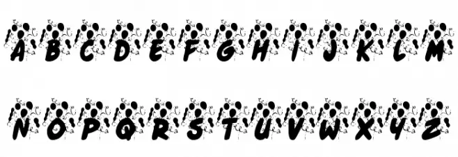KR Jenna's Party Font UPPERCASE