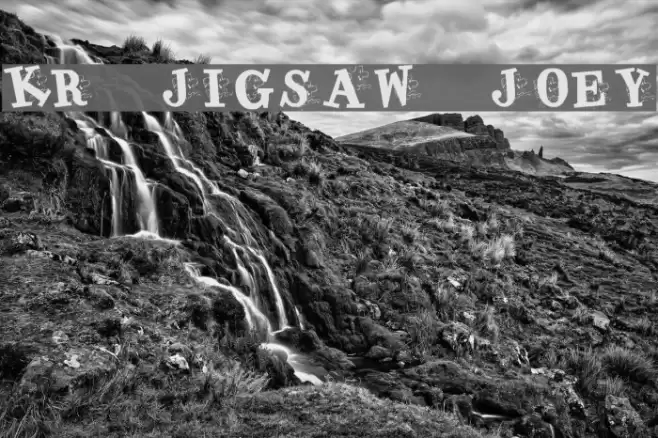 KR Jigsaw Joey Font examples