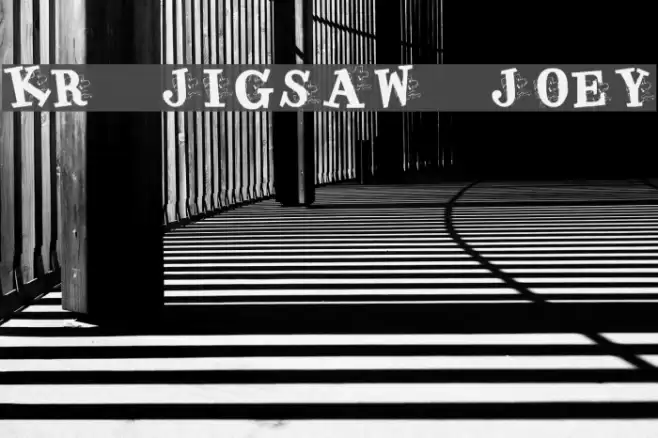 KR Jigsaw Joey Font examples