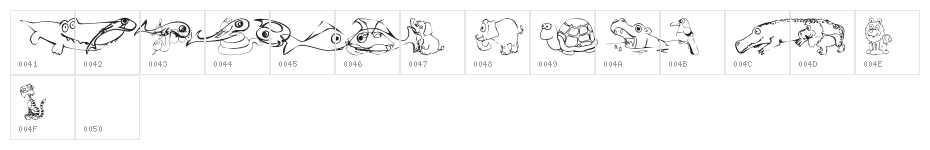 KR Jungle Scraps Character Map