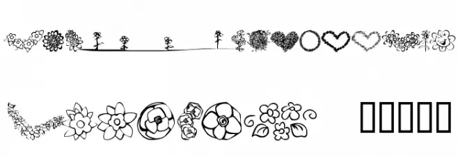 KR Just The Flowers Schriftart Groß