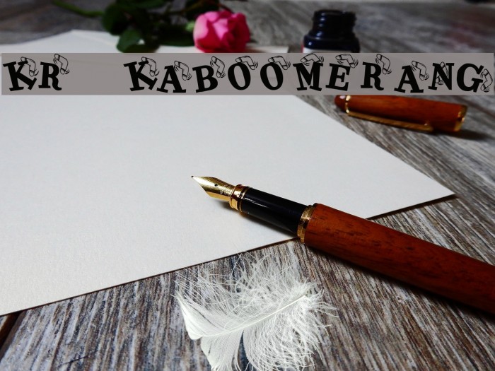 KR Kaboomerang Font examples