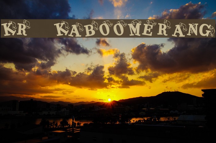 KR Kaboomerang Font examples