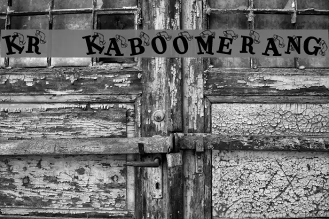 KR Kaboomerang Font examples