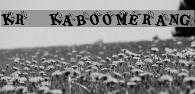 KR Kaboomerang Font examples