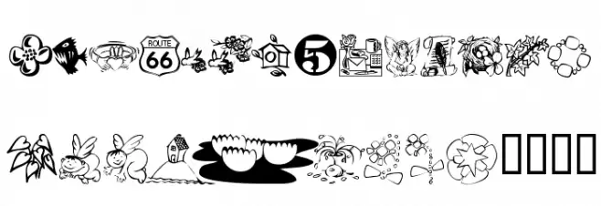 KR Katlings Fifteen フォント 小文字