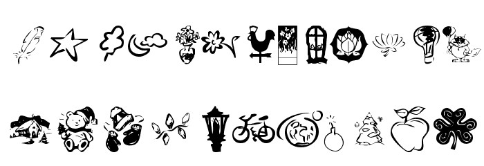 KR Katlings Four Font LOWERCASE
