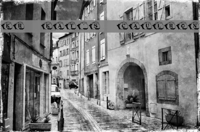 KR Kat's Caulron Font examples