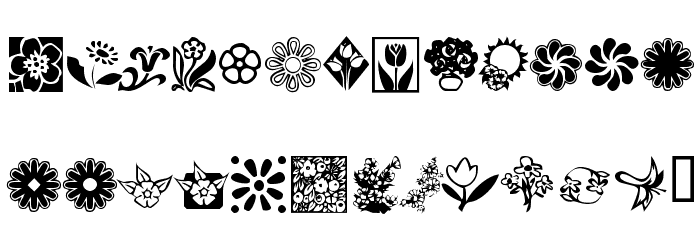 KR Kat's Flowers 2 Font OTHER CHARS
