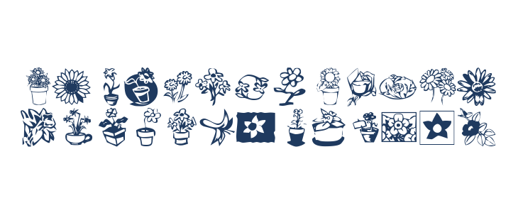 KR Kat's Flowers 3 Lowercase