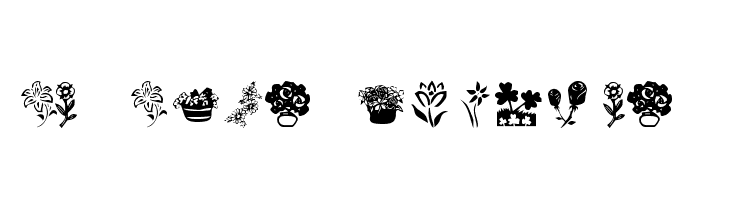 KR Kat's Flowers 4 Font