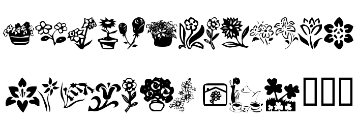 KR Kat's Flowers 4 Font OTHER CHARS