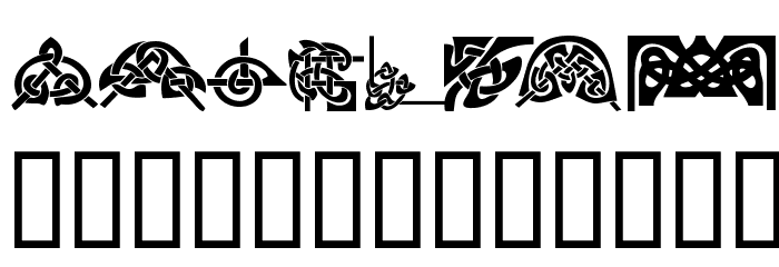 KR Keltic Four Font LOWERCASE