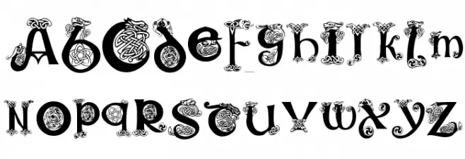 KR Keltic One خط أحرف صغيرة