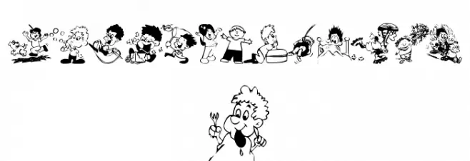 KR Kidlets フォント 大文字