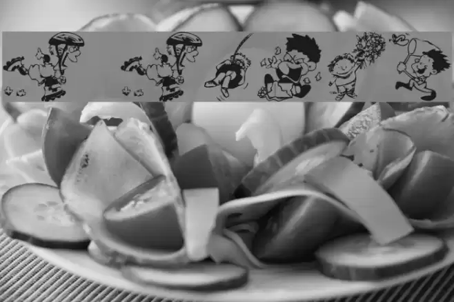 KR Kidlets Font examples